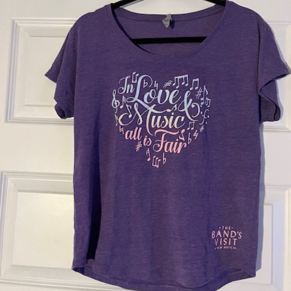 The Band's Visit Broadway Musical Scoop Neck Tee Shirt Size S